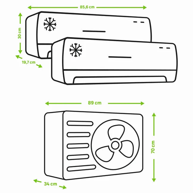 Aire acondicionado 3X1 HAIER Flexis UV WiFi 3000+2x2236 fg